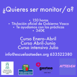 imagen pequeña : Aisialdiko begirale ikastaroa / Curso de monitor/a de Tiempo Libre